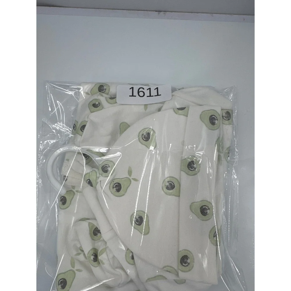 Rabbit Bear Organic Avocado Sleeper and Hat Set 6-9M White Green‎ G157A101